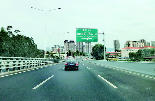 海翔大道锦园高架桥主车道通车